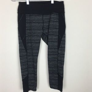 Athleta black with stripes Leggings | Size Small